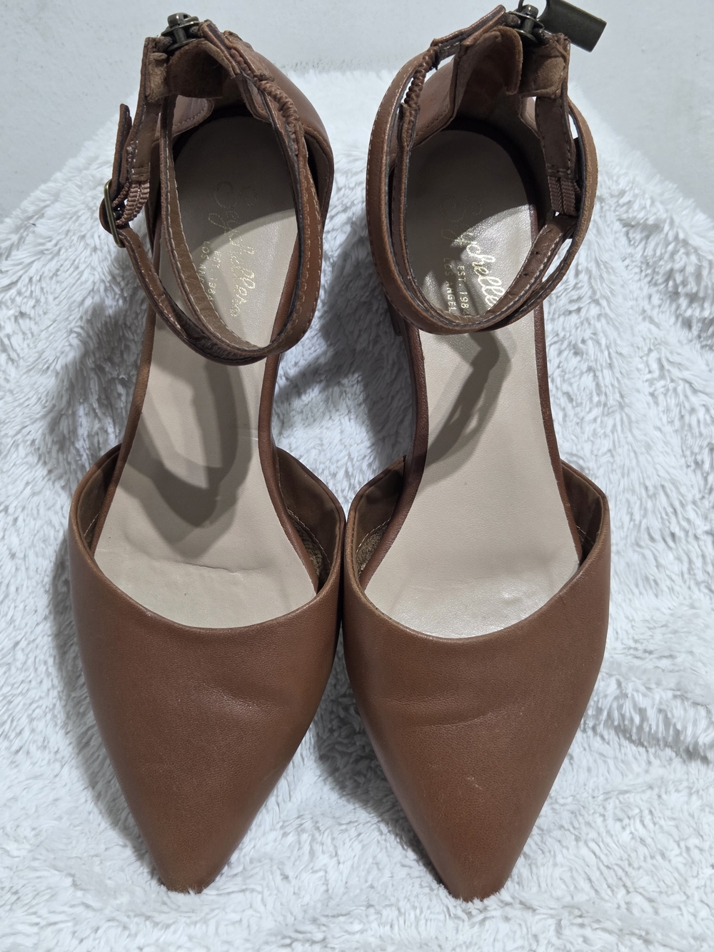 Seychelles Brown Pointed-Toe Ankle-Strap Heels